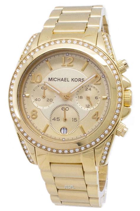 michael kors gold blau|michael kors watches ladies gold.